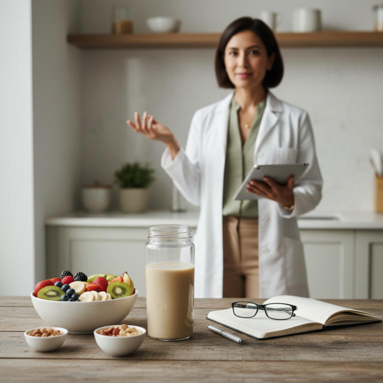 Ilustração editorial: Is a Protein Shake a Meal Replacement? 3 Rules for Success
