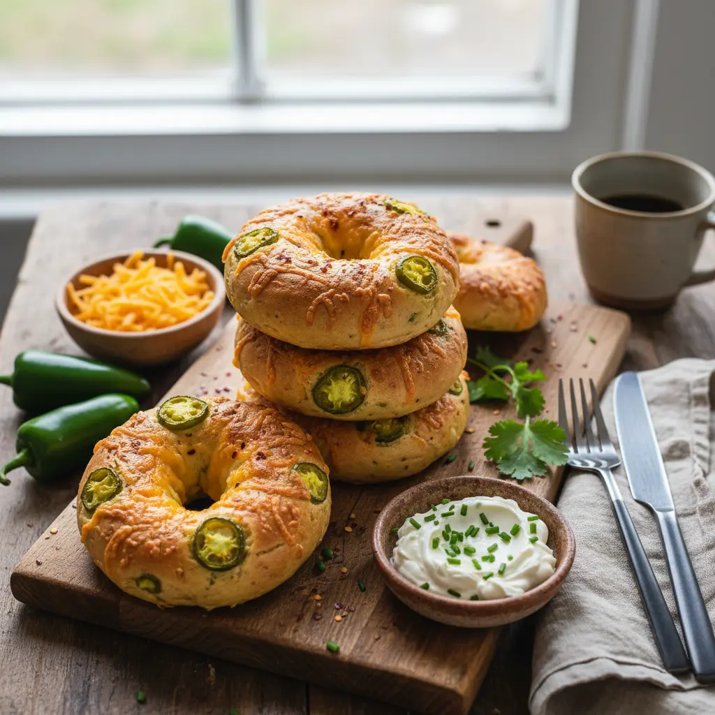 Jalapeno Cheddar Protein Bagels: 28g Protein in 22 Minutes — result