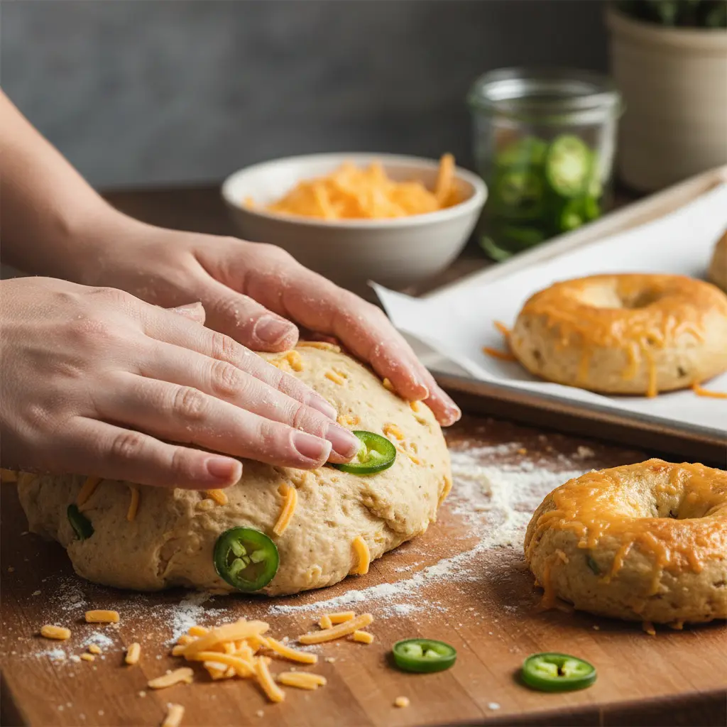 Jalapeno Cheddar Protein Bagels: 28g Protein in 22 Minutes — detail