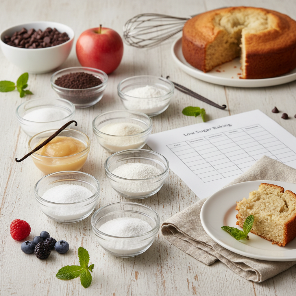 Ilustração editorial: Low Sugar Baking Sweetener Guide: 5 Rules for Perfect Results