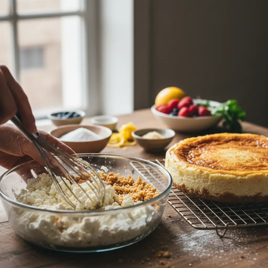 Low Sugar Cottage Cheese Cheesecake: 12-Minute Air Fryer Hack — detail