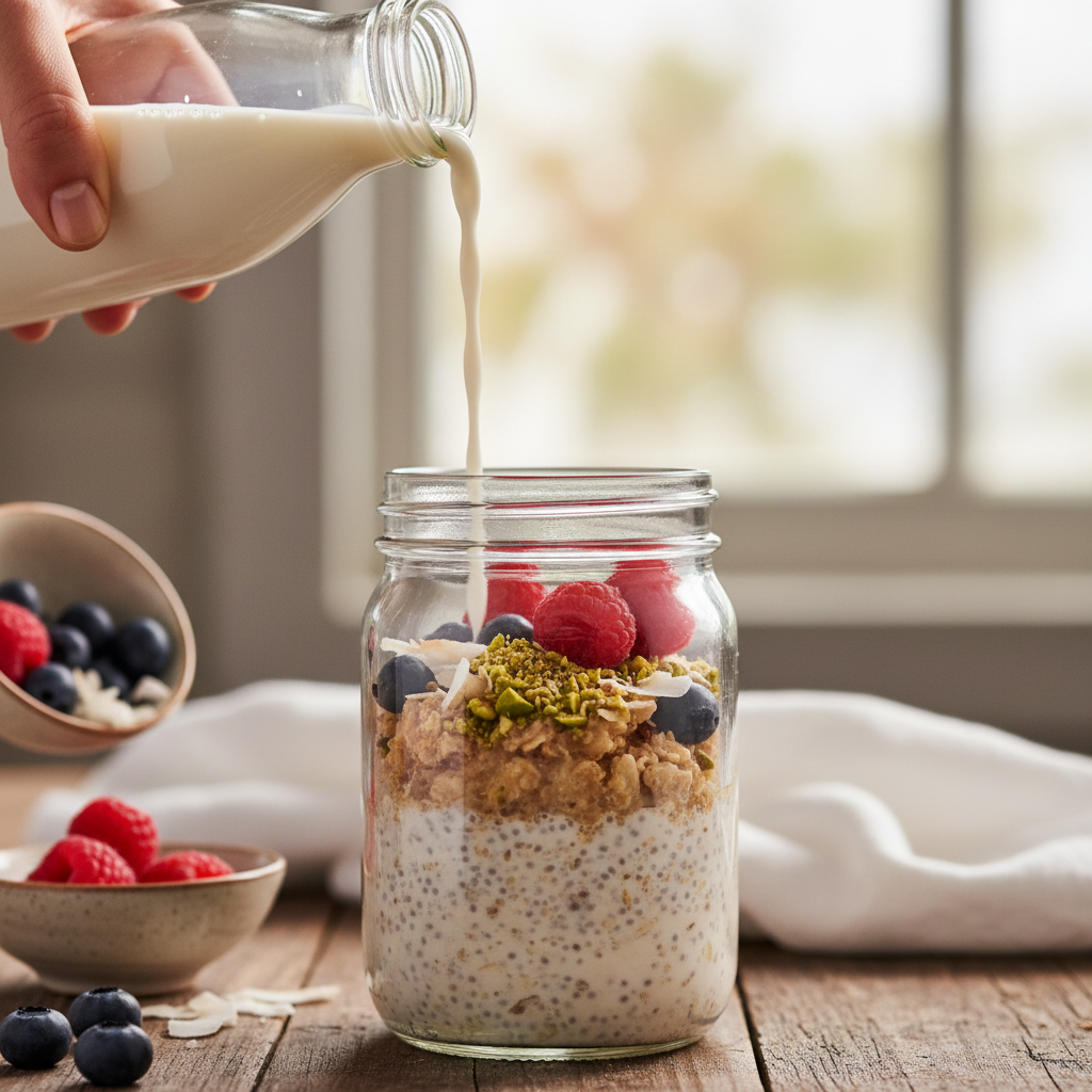 Low Sugar Protein Overnight Oats: 3 Steps to 30g Protein — detail