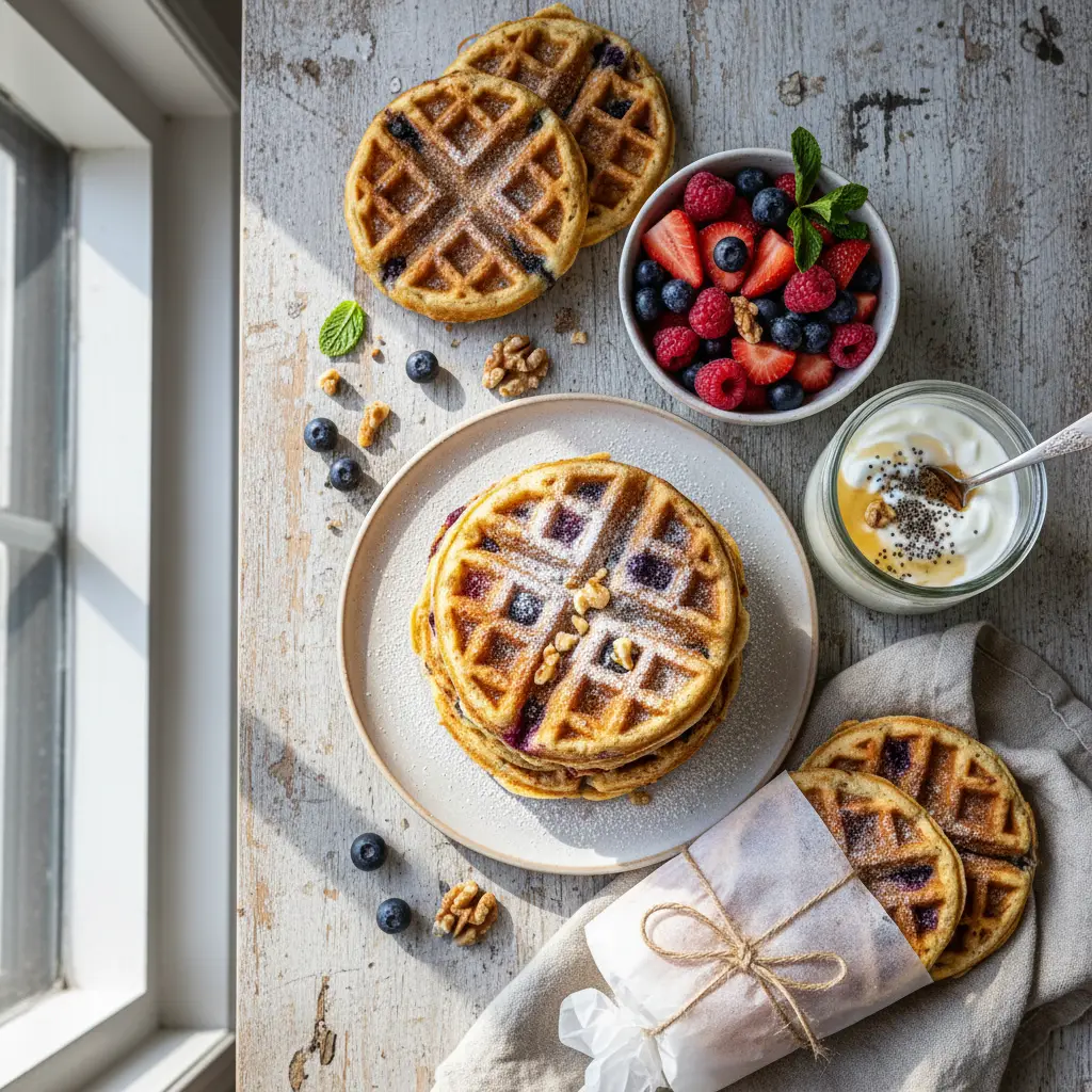 Low Sugar Protein Waffles: 4-Step Freezer-Friendly Batch — result
