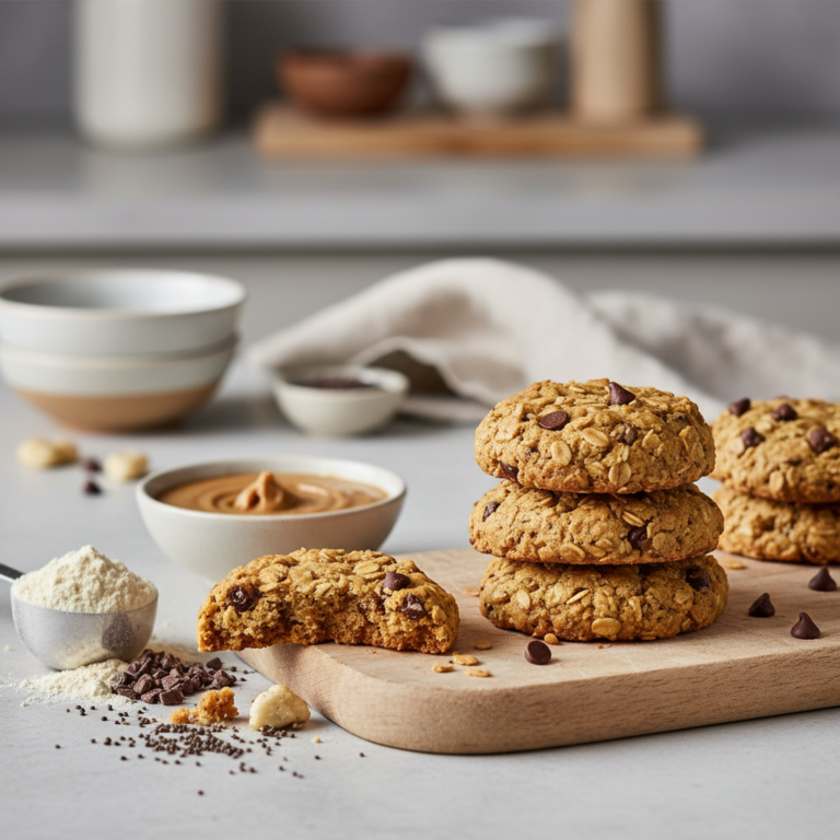 Ilustração editorial: No Bake Protein Cookies: 3 Easy Methods for Low-Carb Snacking