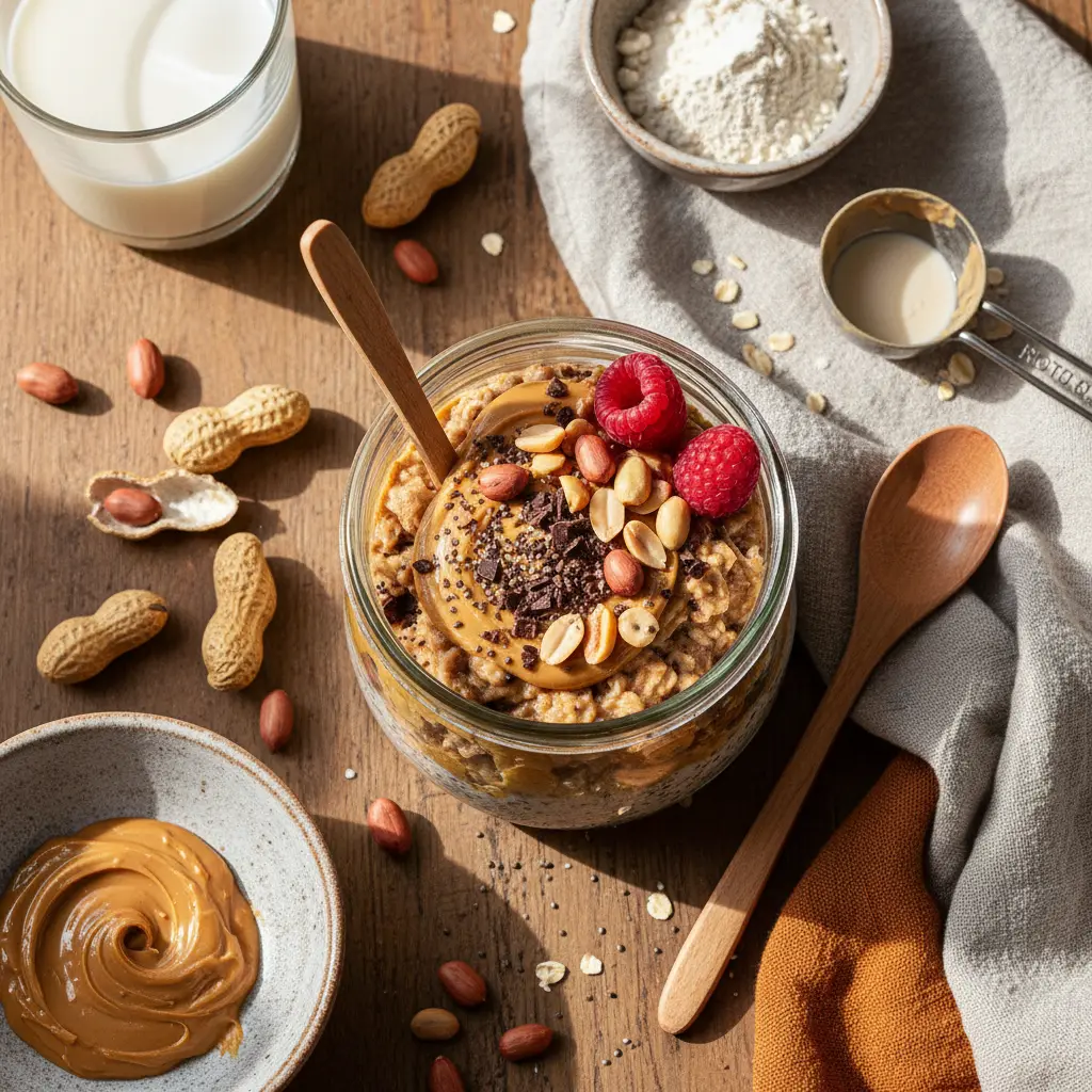 Peanut Butter Overnight Oats: Get 30g Protein in 5 Minutes — result