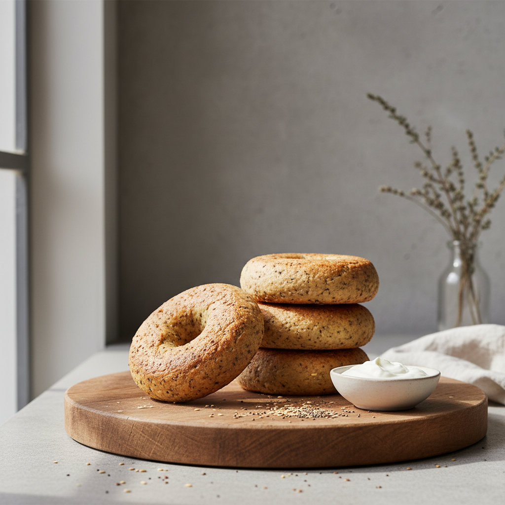 Ilustração editorial: Protein Bagels 2 Ingredient: The 12-Minute Air Fryer Hack