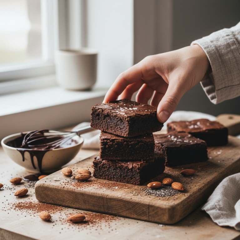 Ilustração editorial: Protein Brownies No Flour: 12-Minute Air Fryer Success