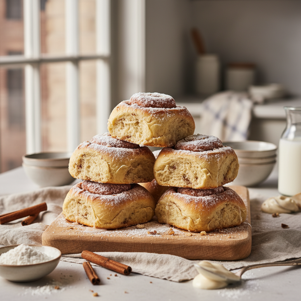 Ilustração editorial: Protein Cinnamon Rolls: High Protein Treat in 12 Minutes