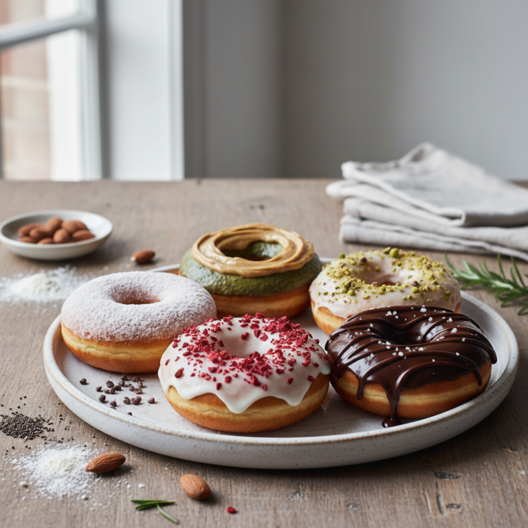 Ilustração editorial: Protein Donuts: 3-Step Air Fryer Guide for Low-Carb Gains