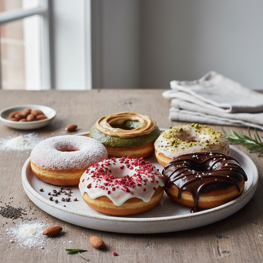 Ilustração editorial: Protein Donuts: 3-Step Air Fryer Guide for Low-Carb Gains