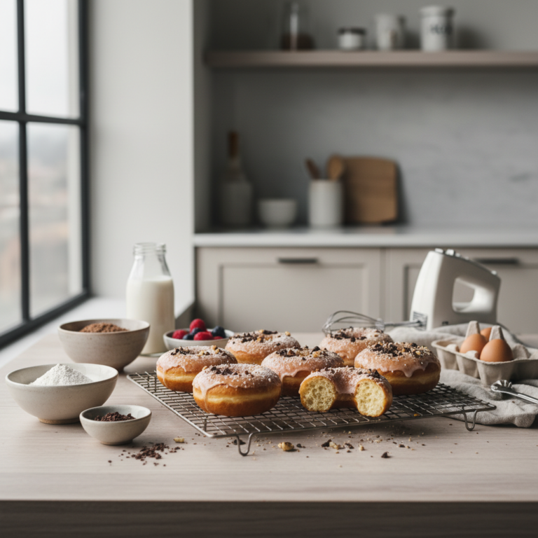 Ilustração editorial: Protein Donuts Baked Recipe: 3 Steps to Low-Carb Success