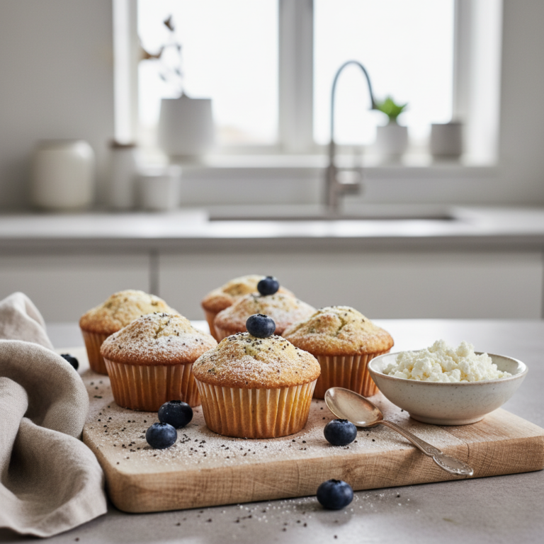 Ilustração editorial: Protein Muffins Cottage Cheese: 12-Minute Low-Carb Breakfast