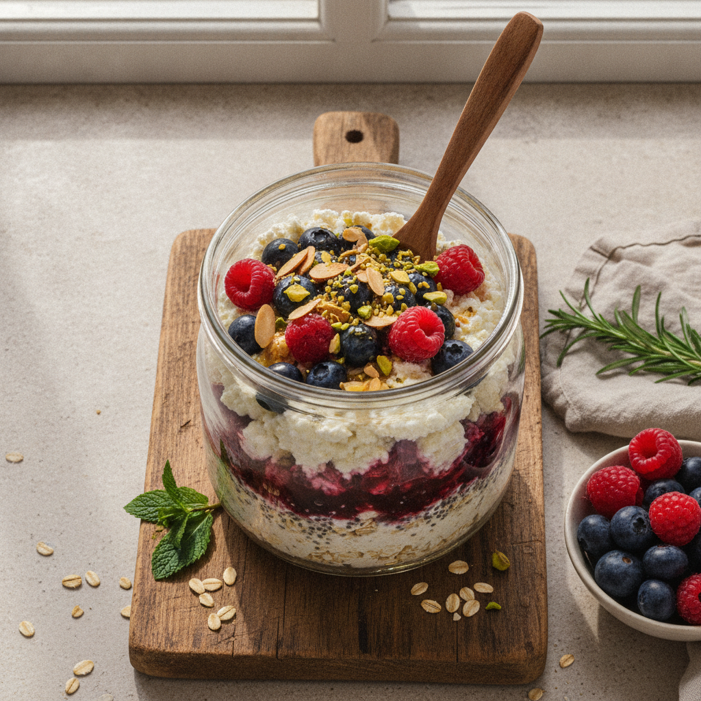 Protein Overnight Oats Cottage Cheese: 30g Protein Method — result