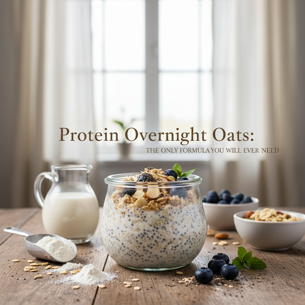 Ilustração editorial: Protein Overnight Oats Formula: The Only 3-Step Guide You Need