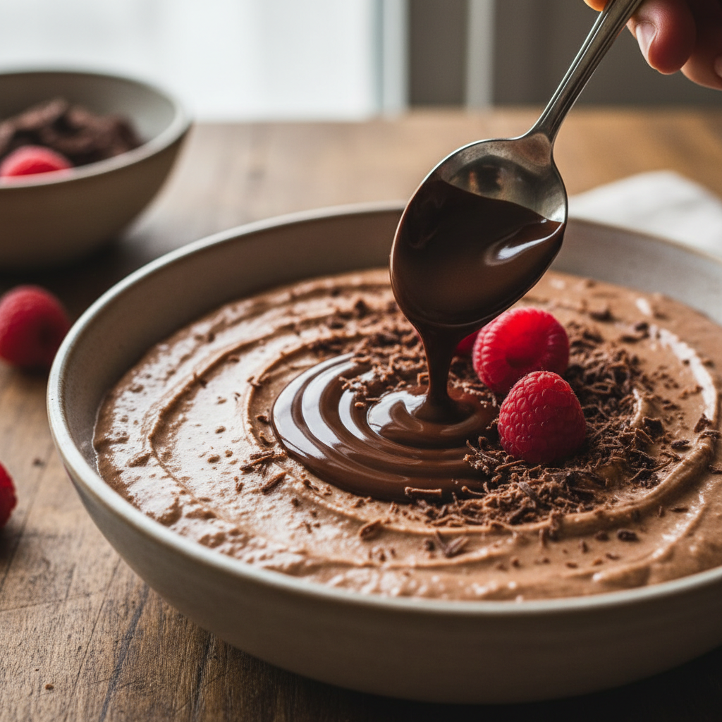 Protein Pudding Cottage Cheese Chocolate: 3-Step Low-Carb Treat — detail