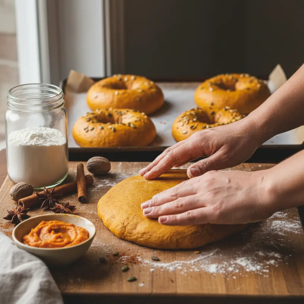 Pumpkin Protein Bagels: 30g of Protein in 12 Minutes — detail