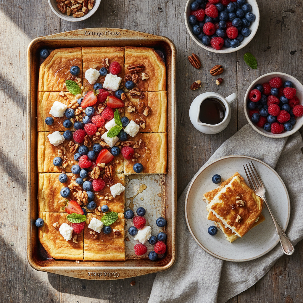 Sheet Pan Cottage Cheese Pancakes: 12-Minute Low-Carb Hack — result