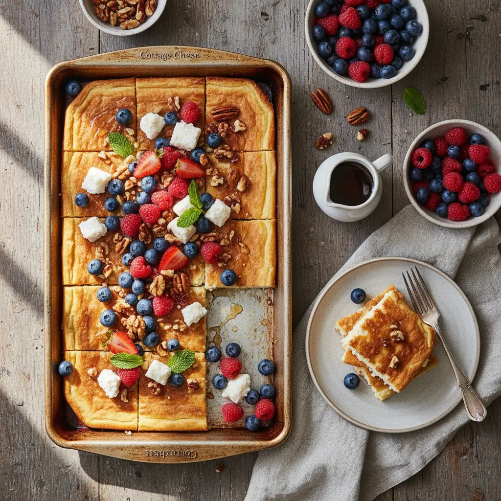 Sheet Pan Cottage Cheese Pancakes: 12-Minute Low-Carb Hack — result