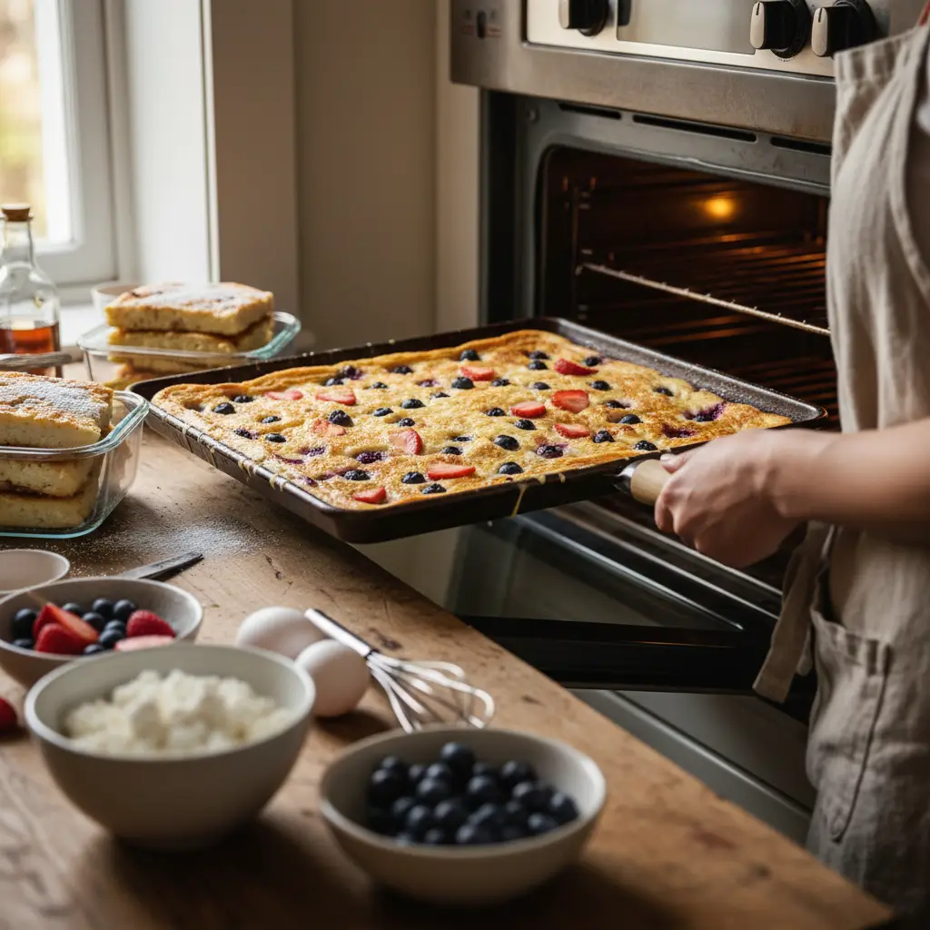 Sheet Pan Cottage Cheese Pancakes: 12-Minute Low-Carb Hack — detail