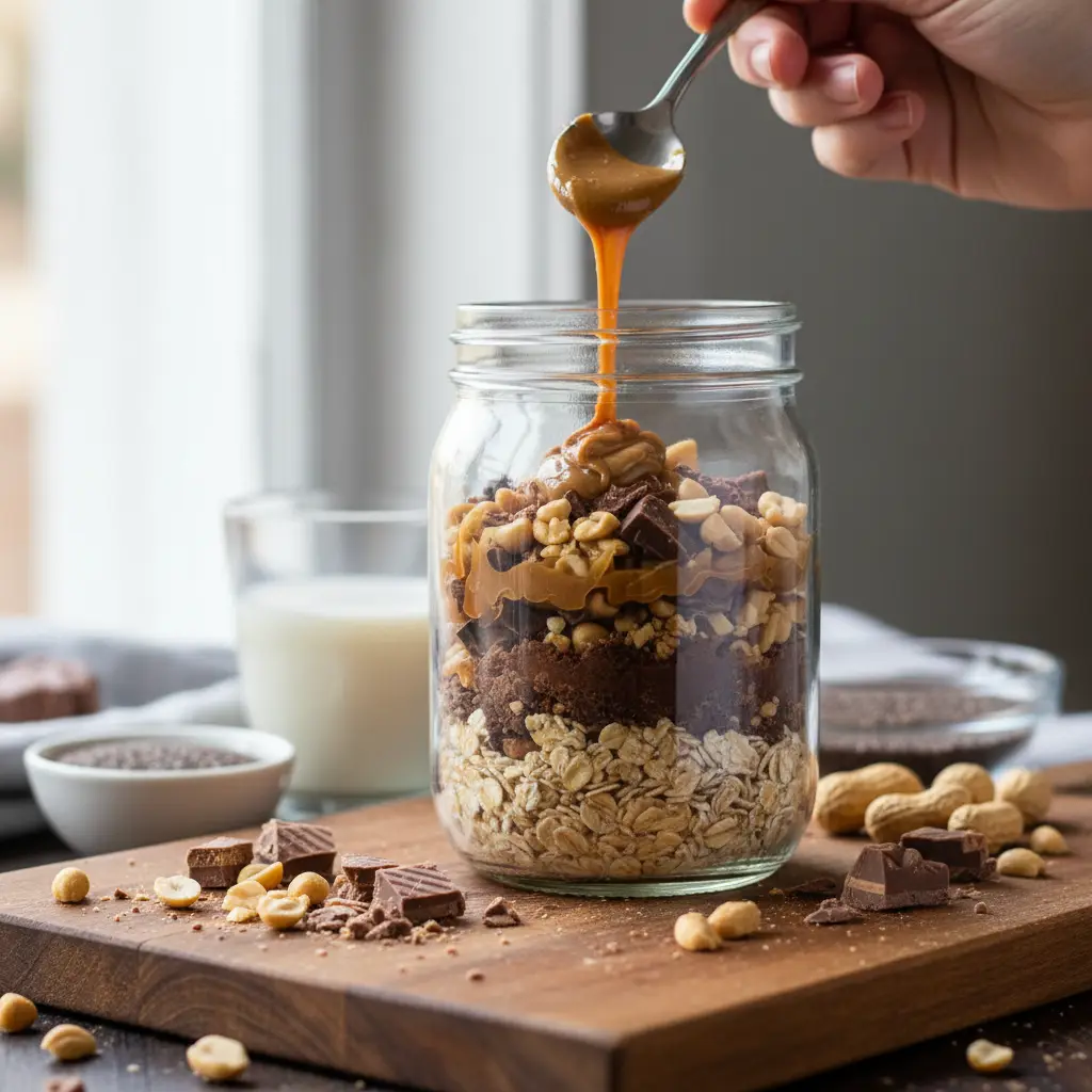 Snickers Overnight Oats: 3 Ways to Save 15g of Sugar — detail