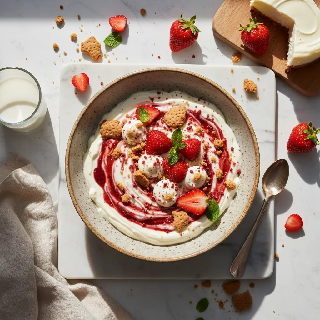 Strawberry Cheesecake Yogurt Bowl: 3-Step Low-Carb Breakfast — result