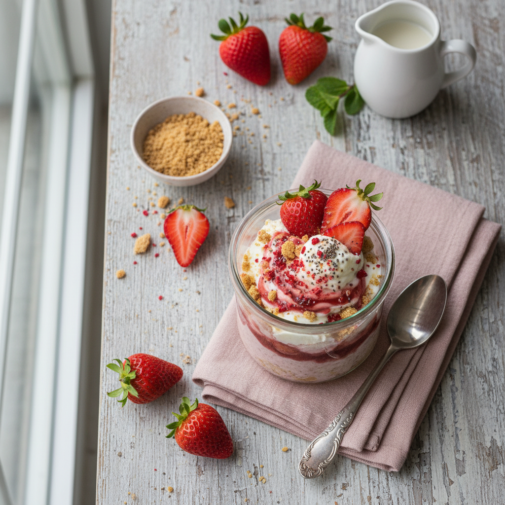 Strawberry Overnight Oats: 3-Step Low-Carb Cheesecake Bliss — result
