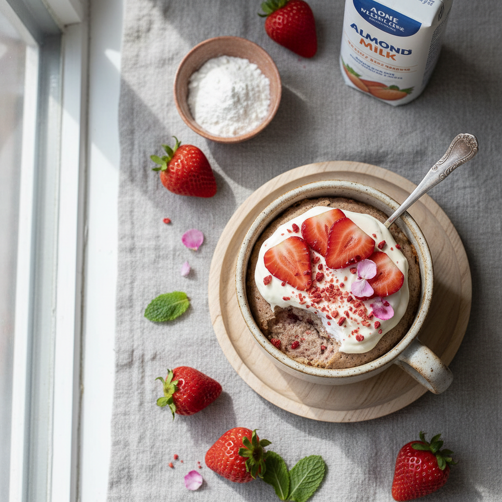 Strawberry Protein Mug Cake: The 12-Minute Low-Carb Treat — result