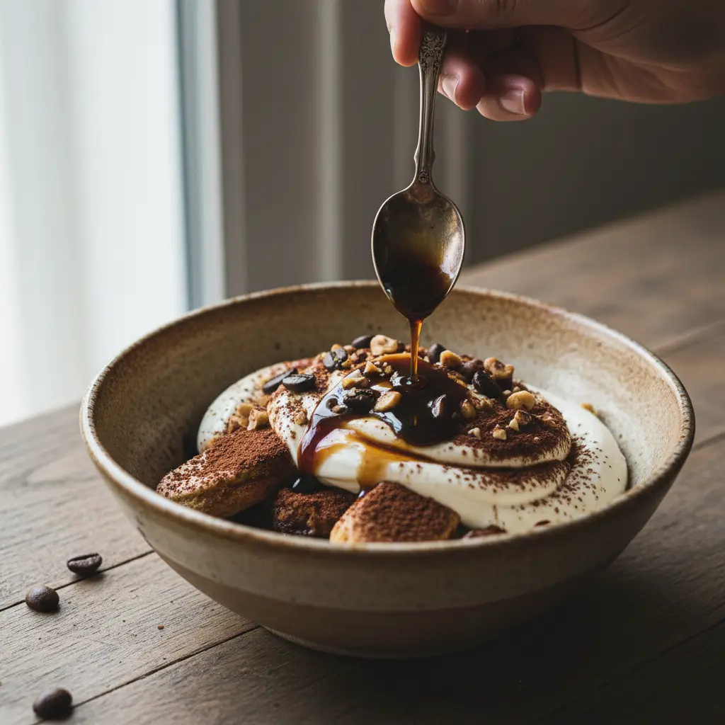 Tiramisu Yogurt Bowl: 5-Minute Low-Carb Breakfast Hack — detail