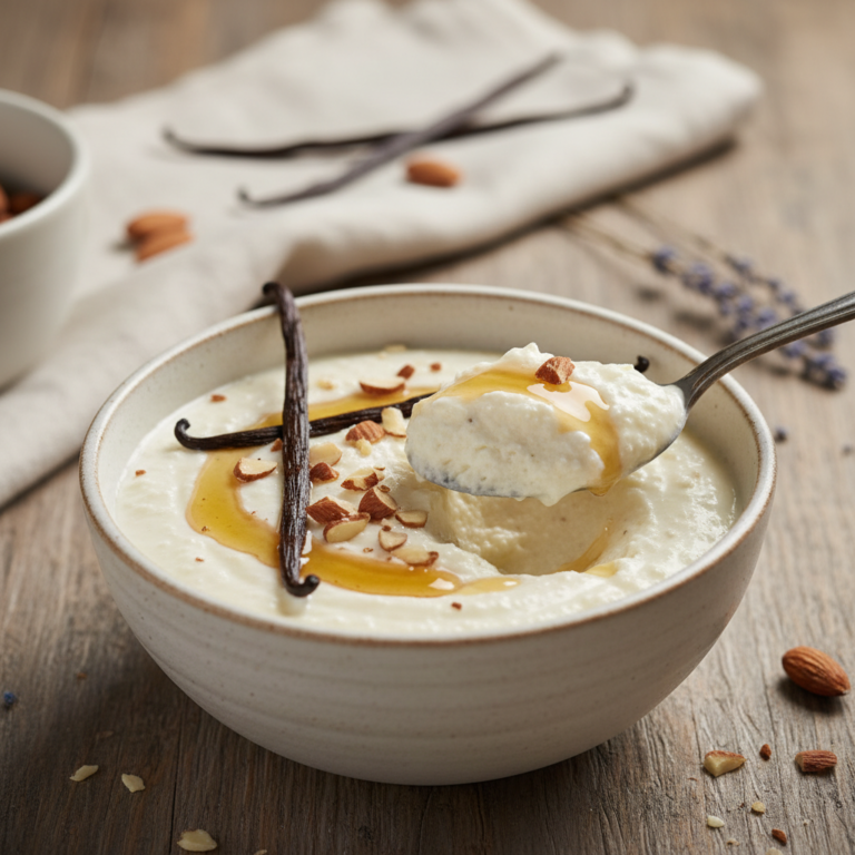 Ilustração editorial: Vanilla Protein Pudding: 3-Step Low-Carb Dessert Hack