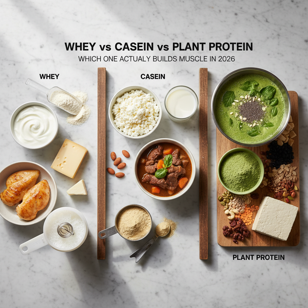 Whey vs Casein vs Plant Protein: 3 Ways to Build Muscle Fast — result