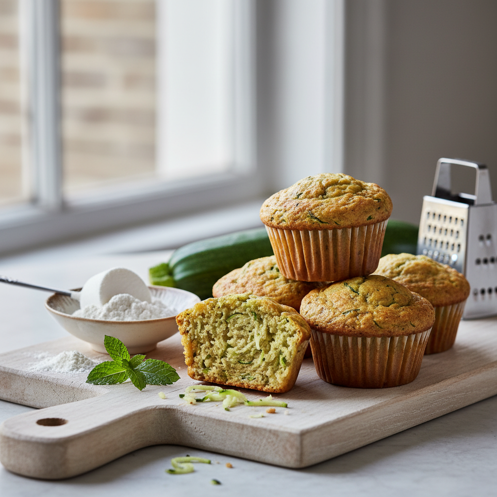 Ilustração editorial: Zucchini Protein Muffins: 15-Minute Air Fryer Breakfast Hack
